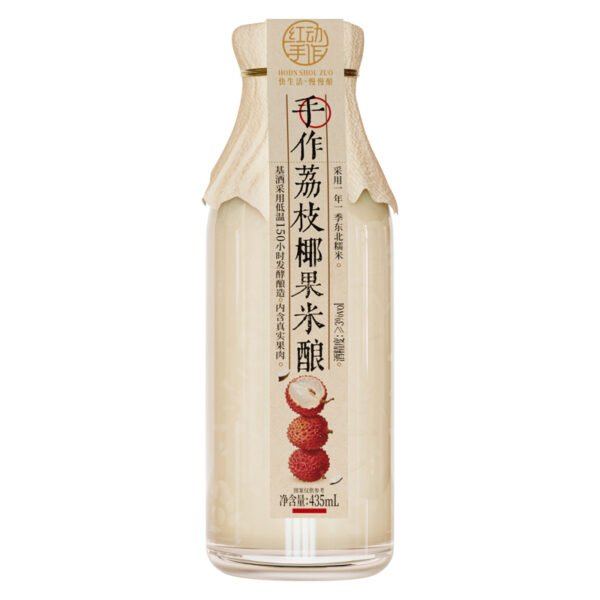 手工制作荔枝椰子果冻米酒 435毫升