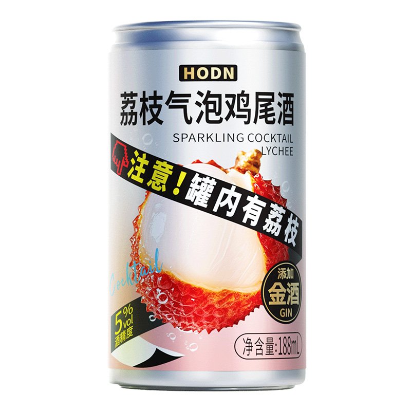 HODN Lychee Sparkling Cocktail 188ml